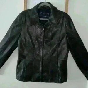 Nautica Black Leather Jacket